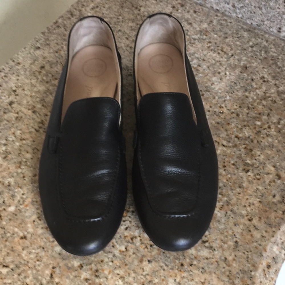 Paul Green Black Leather Loafers 9